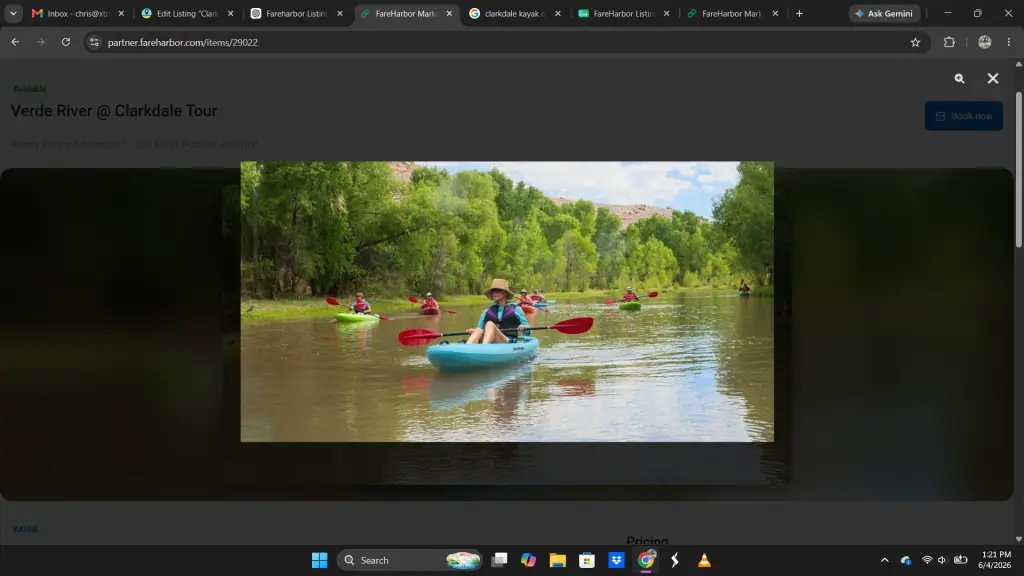Kayakers on the water.