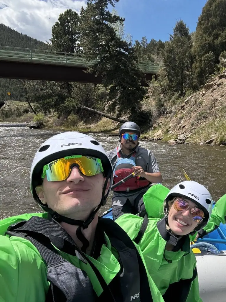 Clear Creek rafting with a family.